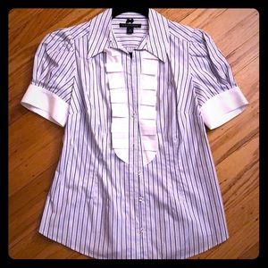 Cute short sleeve button blouse!